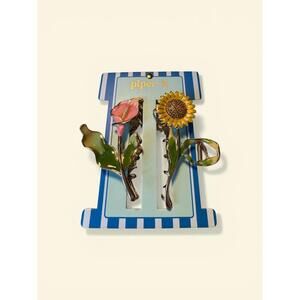 Piper K Set of Two Floral Hair Clips